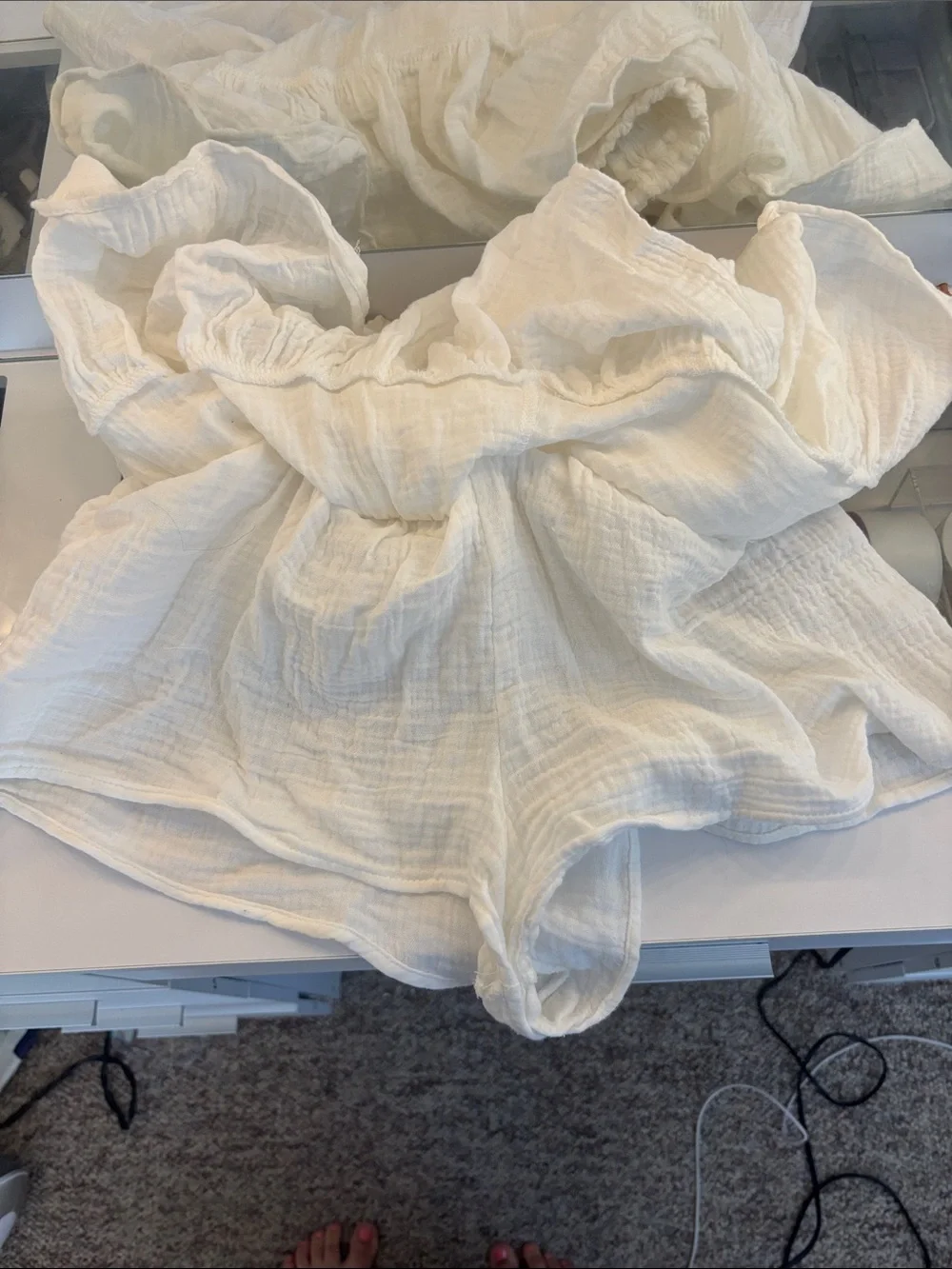 Ocean Drive White Tiered Ruffle Skirt for Girls - Picture 3 of 7
